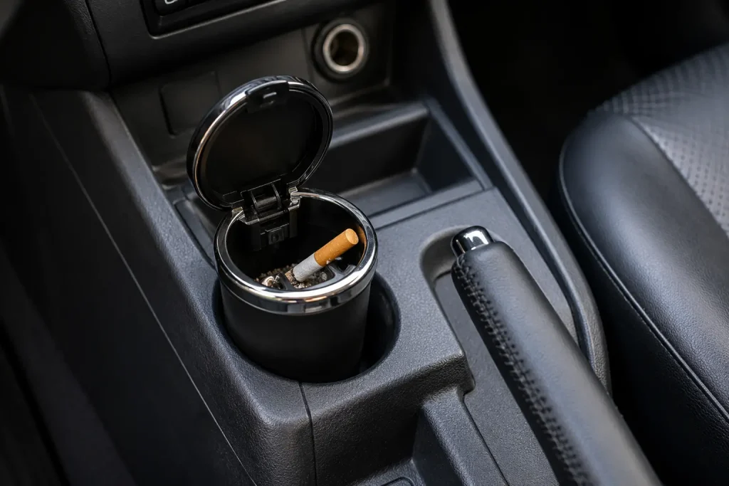 Cendrier dans une voiture